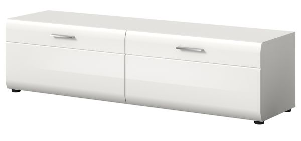 TV-Lowboard Cover in wei� Hochglanz TV Unterteil 160 x 41 cm