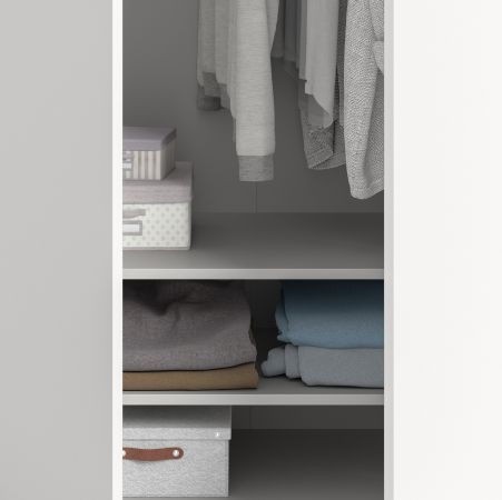 Kleiderschrank Carter in wei� Dreht�renschrank 2-t�rig 80 x 176 cm