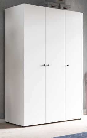 Kleiderschrank Carter in wei� Dreht�renschrank 3-t�rig 120 x 176 cm