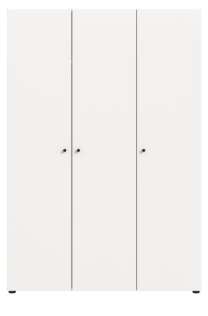 Kleiderschrank Carter in wei� Dreht�renschrank 3-t�rig 120 x 176 cm