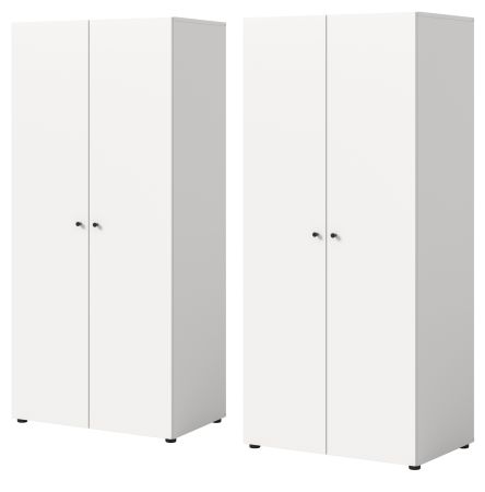 Kleiderschrank Carter in wei� Dreht�renschrank 4-t�rig 160 x 176 cm