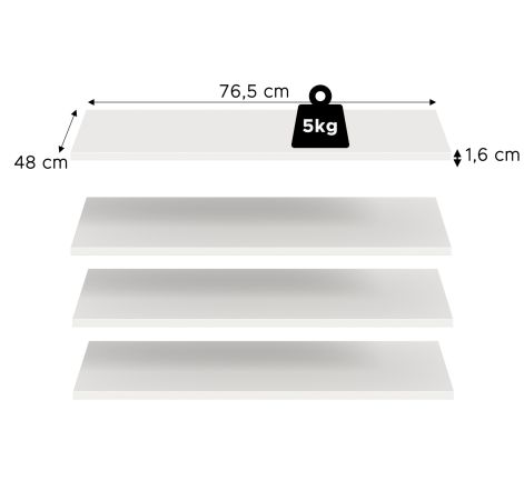 Kleiderschrank Carter in wei� Dreht�renschrank 4-t�rig 160 x 176 cm