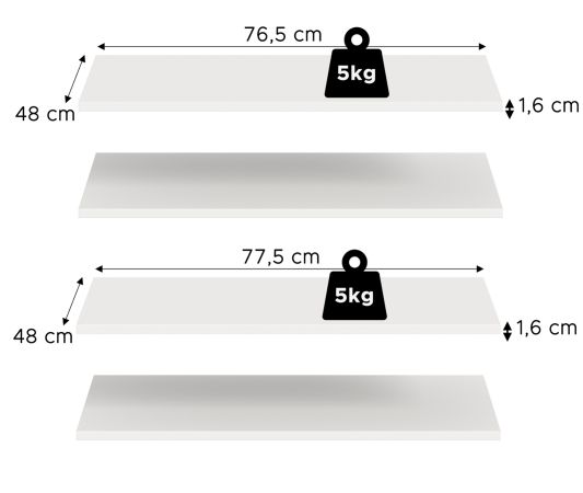 Kleiderschrank Carter in wei� Dreht�renschrank 5-t�rig 200 x 176 cm
