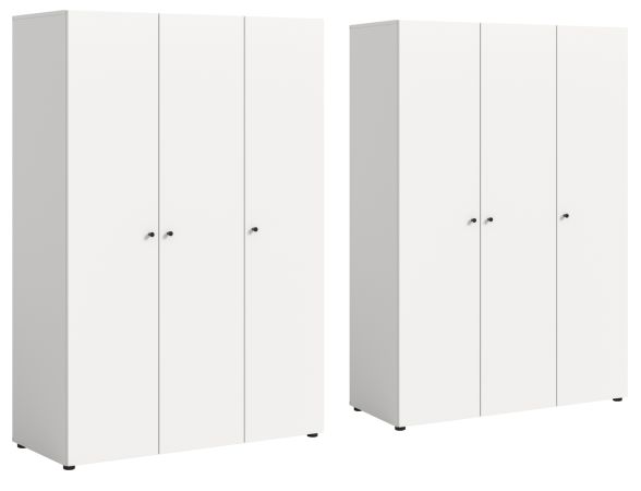 Kleiderschrank Carter in wei� Dreht�renschrank 6-t�rig 240 x 176 cm
