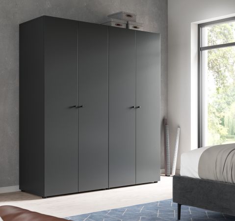 Kleiderschrank Carter in grau Dreht�renschrank 2-t�rig 80 x 176 cm
