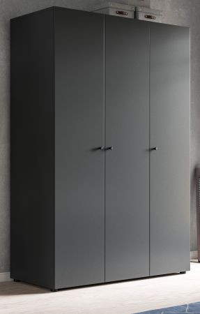 Kleiderschrank Carter in grau Dreht�renschrank 3-t�rig 120 x 176 cm