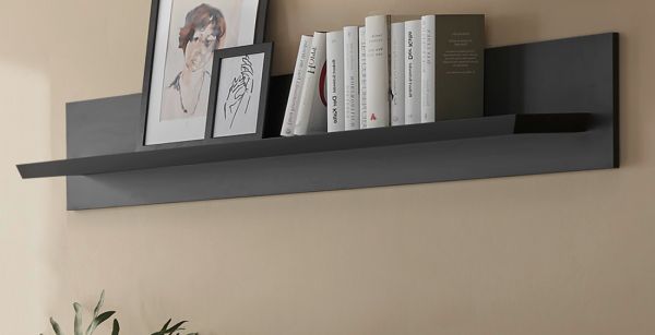 Wandboard Filmore in Schwarz matt Landhaus 140 x 25 cm