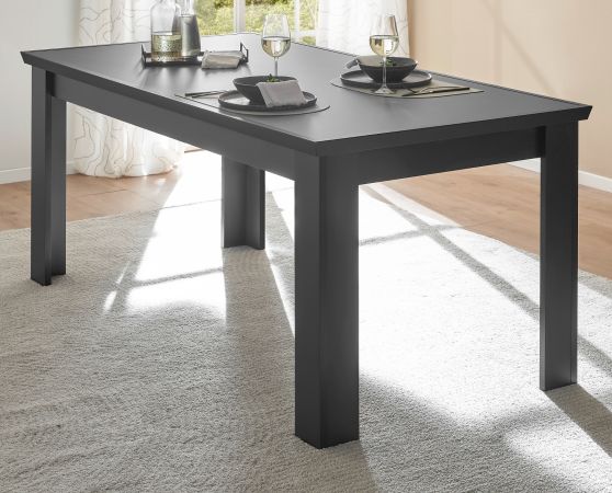 Esstisch Filmore in Schwarz matt Landhaus 180 x 90 cm