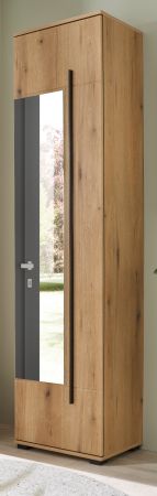 Schuhschrank mit Spiegel Design-D in Evoke Eiche 50 x 200 cm
