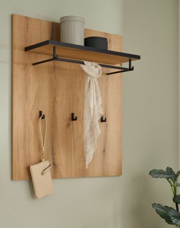 Garderobenpaneel Design-D in Evoke Eiche 79 x 89 cm