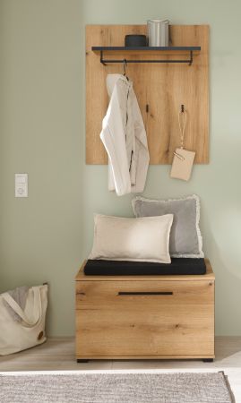 Garderobenpaneel Design-D in Evoke Eiche 79 x 89 cm