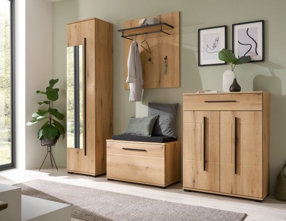 Garderobenpaneel Design-D in Evoke Eiche 79 x 89 cm