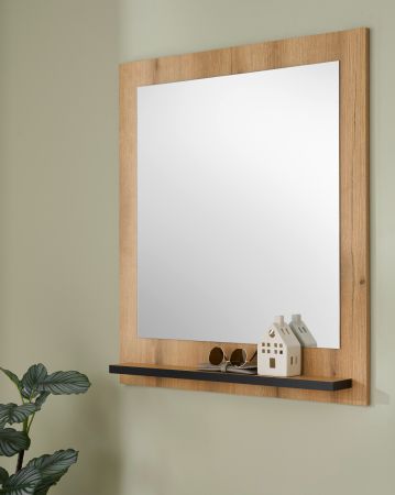 Garderobenspiegel mit Ablage Design-D in Evoke Eiche 79 x 89 cm