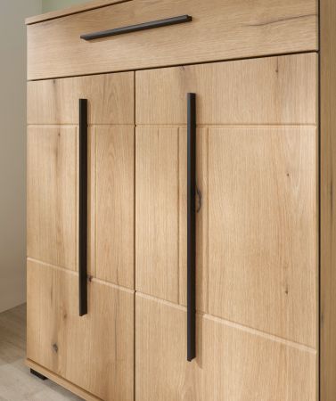 Garderobe Set 5-teilig Design-D in Evoke Eiche 170 x 200 cm, Soft-Close