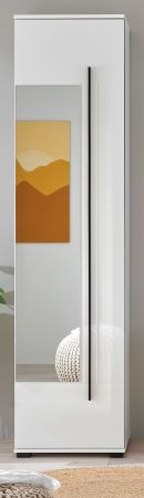 Schuhschrank mit Spiegel Design-D in wei� Hochglanz 50 x 200 cm