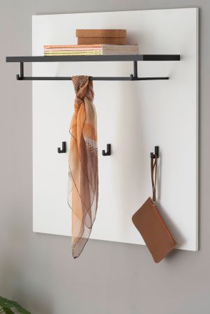 Garderobenpaneel Design-D in wei� 79 x 89 cm