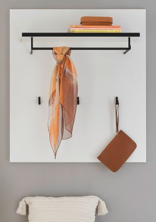 Garderobenpaneel Design-D in wei� 79 x 89 cm