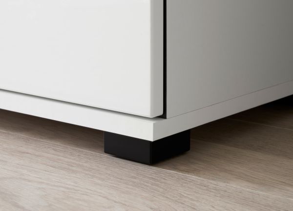 Garderobe Set 3-teilig Design-D in wei� Hochglanz 80 x 200 cm