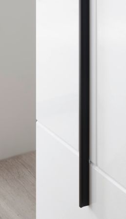 Garderobe Set 4-teilig Design-D in wei� Hochglanz 140 x 200 cm