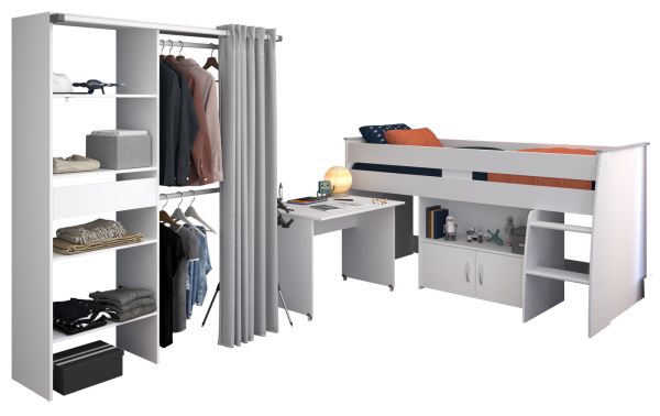 Parisot Kinder- und Jugendzimmer Releave in wei� Komplett-Set 2-teilig