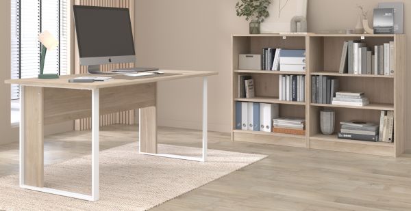 B�rom�bel Set StartUP in Eiche und wei� mit Schreibtisch und 2 x Regal f�r Homeoffice