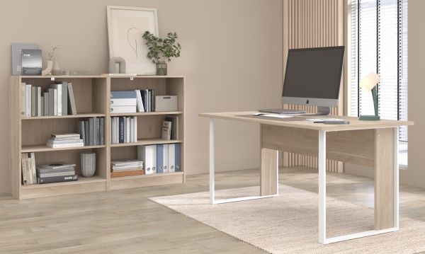 B�rom�bel Set StartUP in Eiche und wei� mit Schreibtisch und 2 x Regal f�r Homeoffice