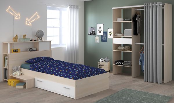 Parisot Kinder- und Jugendzimmer Set 3-teilig Charly23 in Akazie und wei�