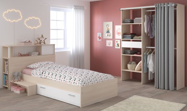 Parisot Kinder- und Jugendzimmer Set 3-teilig Charly23 in Akazie und wei�