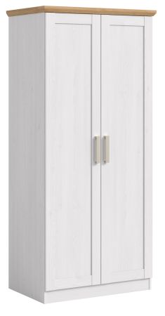 Kleiderschrank Marina in wei� L�rche und Eiche Artisan Landhaus Dreht�renschrank 2-t�rig 84 x 185 cm