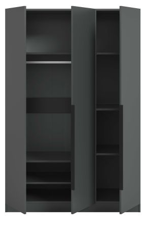 Kleiderschrank Swan in grau Dreht�renschrank 3-t�rig 120 x 181 cm