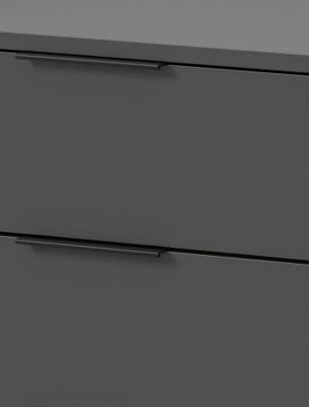 Nachttisch Set Swan in grau 2x Nachtkommode in Komforth�he 45 x 60 cm