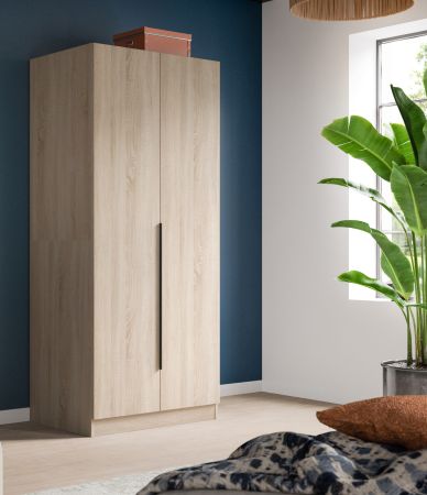 Kleiderschrank Swan in Sonoma Eiche Dreht�renschrank 2-t�rig 80 x 181 cm