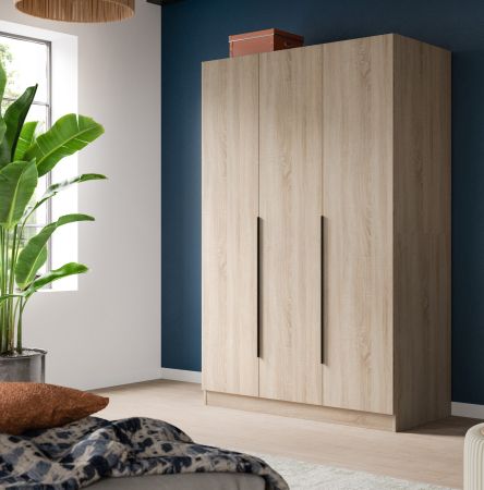 Kleiderschrank Swan in Sonoma Eiche Dreht�renschrank 3-t�rig 120 x 181 cm