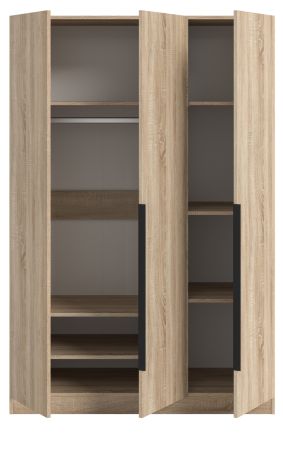 Kleiderschrank Swan in Sonoma Eiche Dreht�renschrank 3-t�rig 120 x 181 cm
