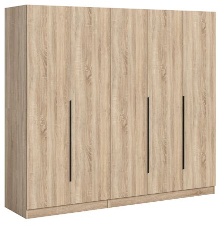 Kleiderschrank Swan in Sonoma Eiche Dreht�renschrank 5-t�rig 200 x 181 cm