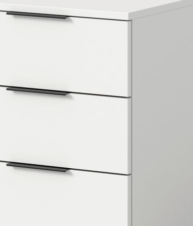 Nachttisch Swan in wei� Nachtkommode in Komforth�he 45 x 60 cm