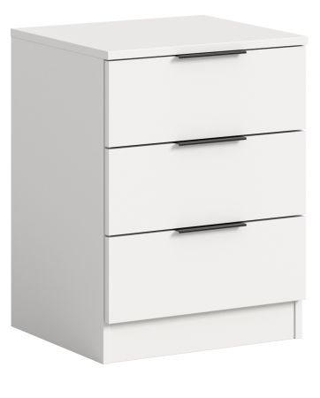 Nachttisch Swan in wei� Nachtkommode in Komforth�he 45 x 60 cm