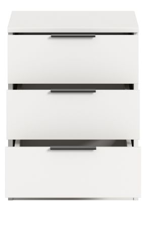 Nachttisch Swan in wei� Nachtkommode in Komforth�he 45 x 60 cm