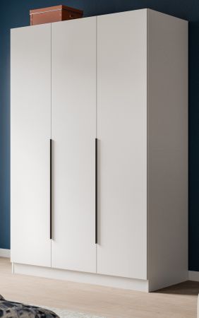 Kleiderschrank Swan in wei� Dreht�renschrank 3-t�rig 120 x 181 cm