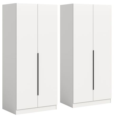 Kleiderschrank Swan in wei� Dreht�renschrank 4-t�rig 160 x 181 cm