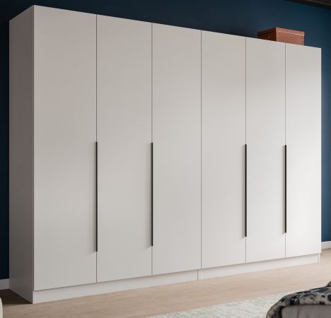 Kleiderschrank Swan in wei� Dreht�renschrank 6-t�rig 240 x 181 cm