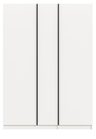 Kleiderschrank Girona in wei� Dreht�renschrank 3-t�rig 130 x 183 cm