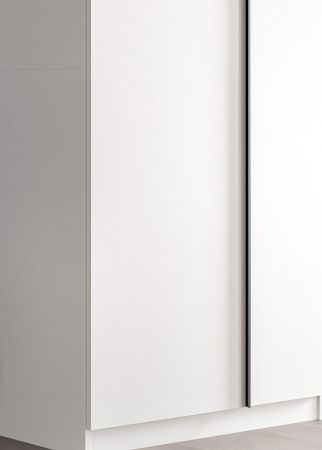 Kleiderschrank Girona in wei� Dreht�renschrank 3-t�rig 130 x 183 cm