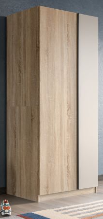 Kleiderschrank Girona in Sonoma Eiche und Kaschmir Dreht�renschrank 2-t�rig 80 x 183 cm
