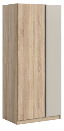 Kleiderschrank Girona in Sonoma Eiche und Kaschmir Dreht�renschrank 2-t�rig 80 x 183 cm