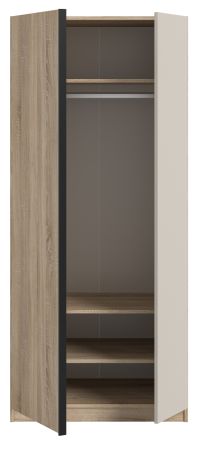 Kleiderschrank Girona in Sonoma Eiche und Kaschmir Dreht�renschrank 2-t�rig 80 x 183 cm