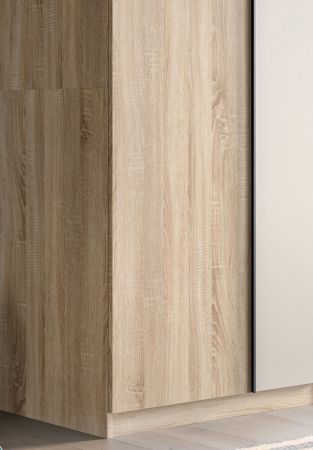 Kleiderschrank Girona in Sonoma Eiche und Kaschmir Dreht�renschrank 3-t�rig 130 x 183 cm