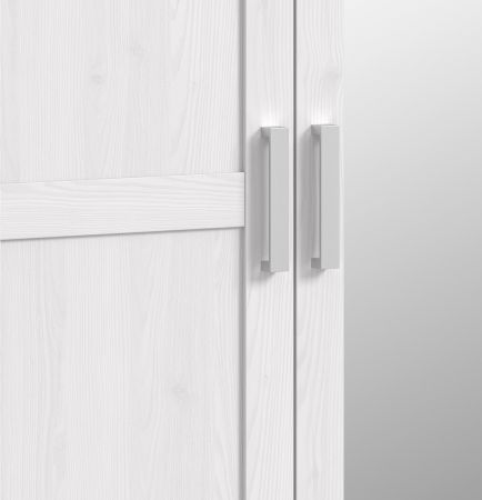 Schlafzimmer Mirano in wei� L�rche und Eiche Artisan Landhaus Set 4-teilig Liegefl�che 180 x 200 cm