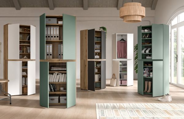 Mehrzweckschrank Assino in wei� 105 x 175 cm