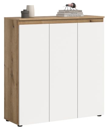 Kommode Assino in wei� und Evoke Eiche 105 x 111 cm
